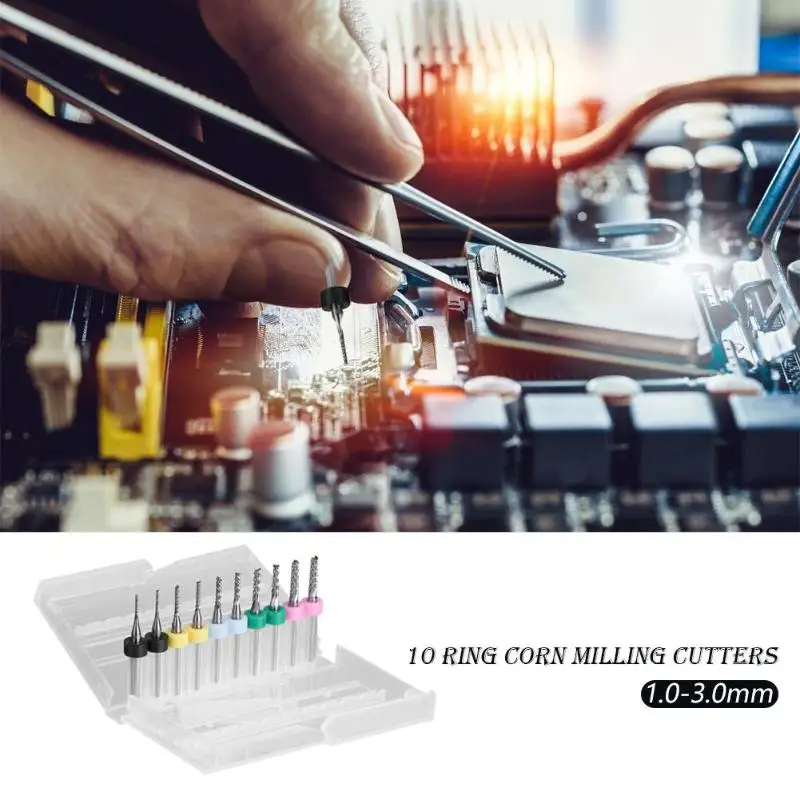 10 шт. 1,0-3,0 мм PCB Сверла печатная плата Карбид ЧПУ мини микро сверла