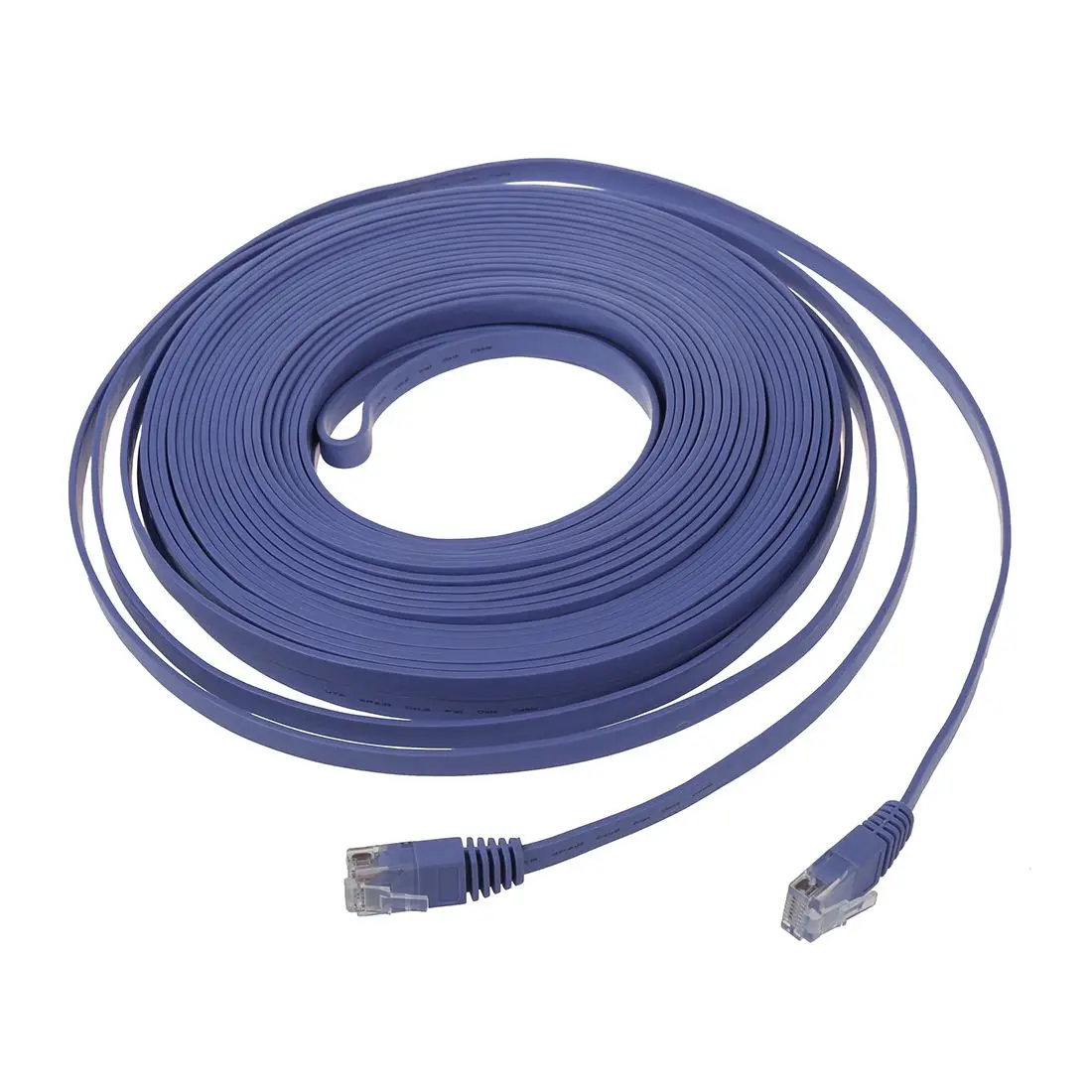 

49FT 15M CAT6 CAT 6 Flat UTP Ethernet Network Cable RJ45 Patch LAN Cord Blue