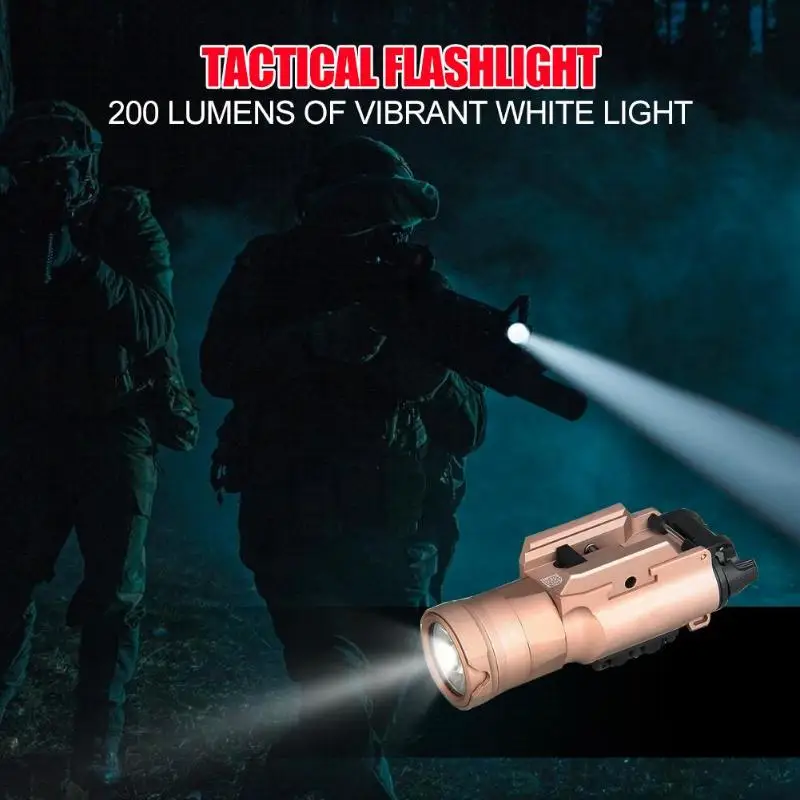 

Mini Light QD Quick Detach Handgun Flashlight LED Torch Hunting Accessories Texture picks for optimum non-slip grip white light