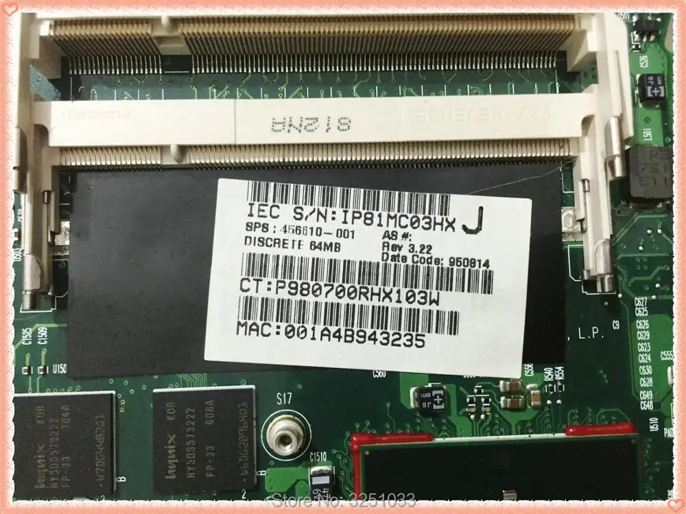 Материнская плата для ноутбука hp Compaq 6520s 6820s 456613-001 456610 ...