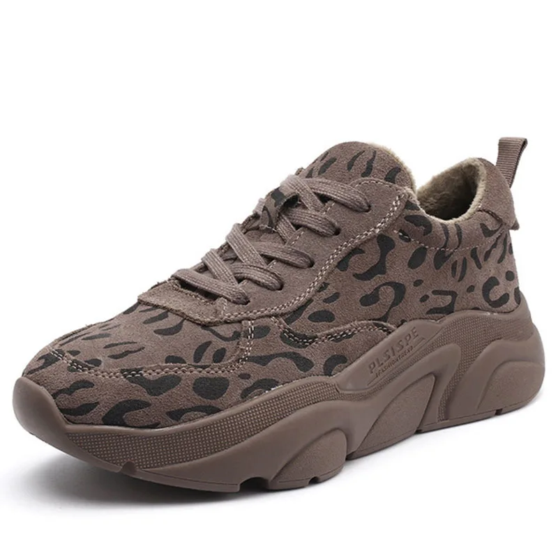 

Women Running Shoes Leisure Fashion Keep Warm Sport Shoes For Women Brand Shoes Ladies Sneakers Leopard Print Shoes