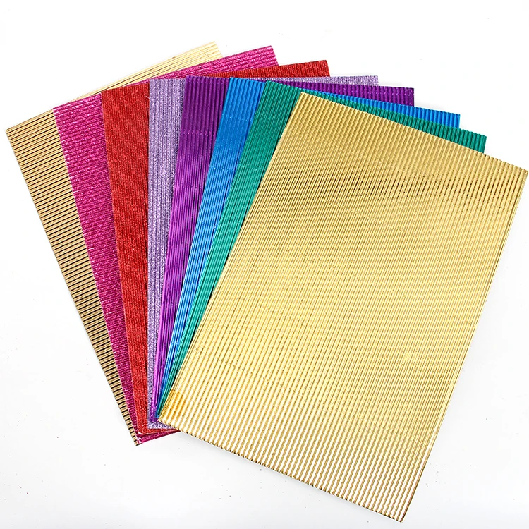 

Craft Paper 8 Sheets Handmade Kraft Paper DIY Material Corrugated Paper Prop Party Holiday Decoration for Children