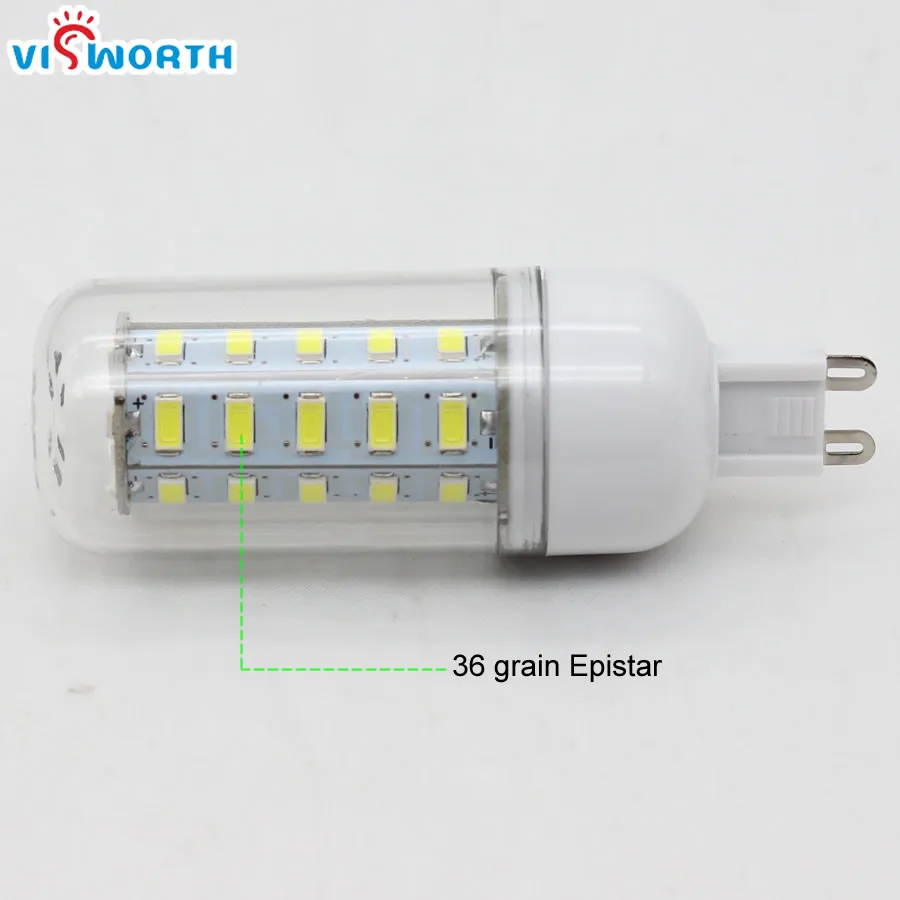 Светодиодная лампа VisWorth G9 360 градусов 9 Вт 12 SMD5730 36 шт. лампочка кукуруза Ac 110 В 220 в