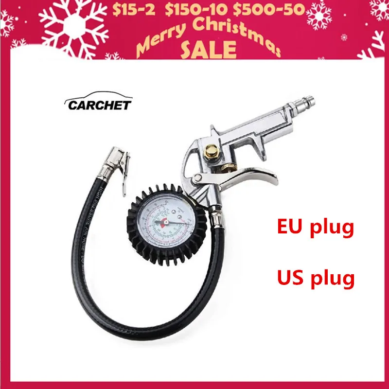 

CARCHET US EU Digital Car Truck Air Pressure Inflator Gauge Vehicle Manometer Tyre Pressure Tester Tire Repair Tools