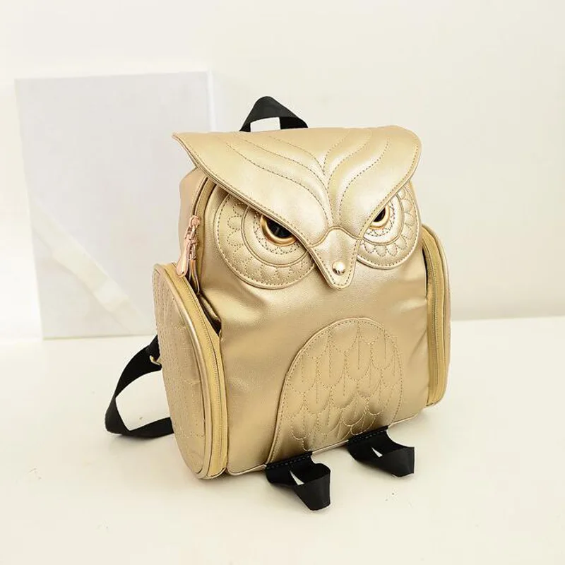 Búho Mochila Mujer de cuero de la Pu de Mujer Mochilas adolescente bolsas de la escuela Mochila femenina Mochila Mochilas Mujer 2019