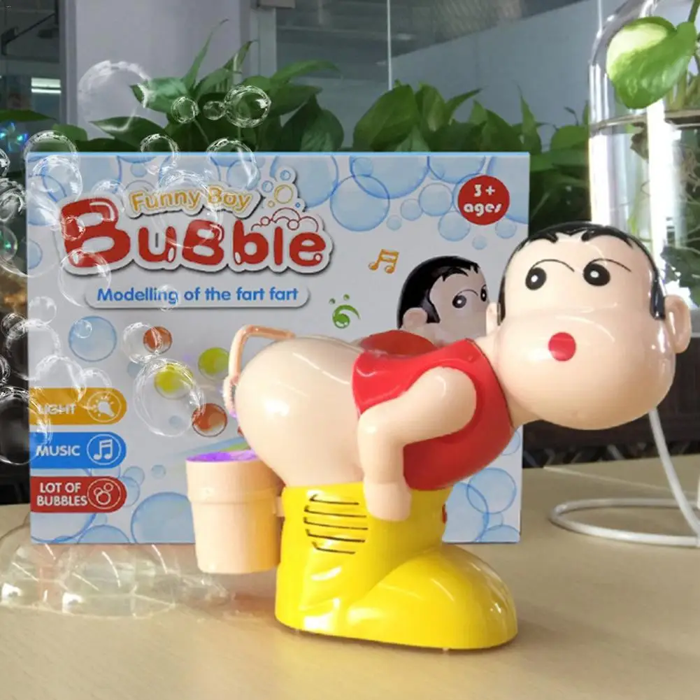 

Electric Bubble Machine With Light Music Blowing Bubbles Toy Cartoon Summer Funny Toy For Kids Children