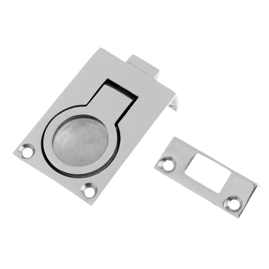 

316 Stainless Steel Pull Slam Latch Hatch Without Lock 2.32 x 1.57 Inch For RV&Boat Door/Cabinets/Drawers etc