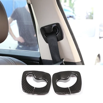 

2pcs Carbon Fiber Style ABS Safety Belt Cover Trim For BMW 5 Series f10 520 525 2014-2017 Car Accessories