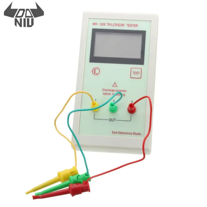 

DANIU MK-328 Transistor Tester Capacitor ESR Inductance Resistor Meter Digital Display-LCR NPN PNP MOS Automatic Detection
