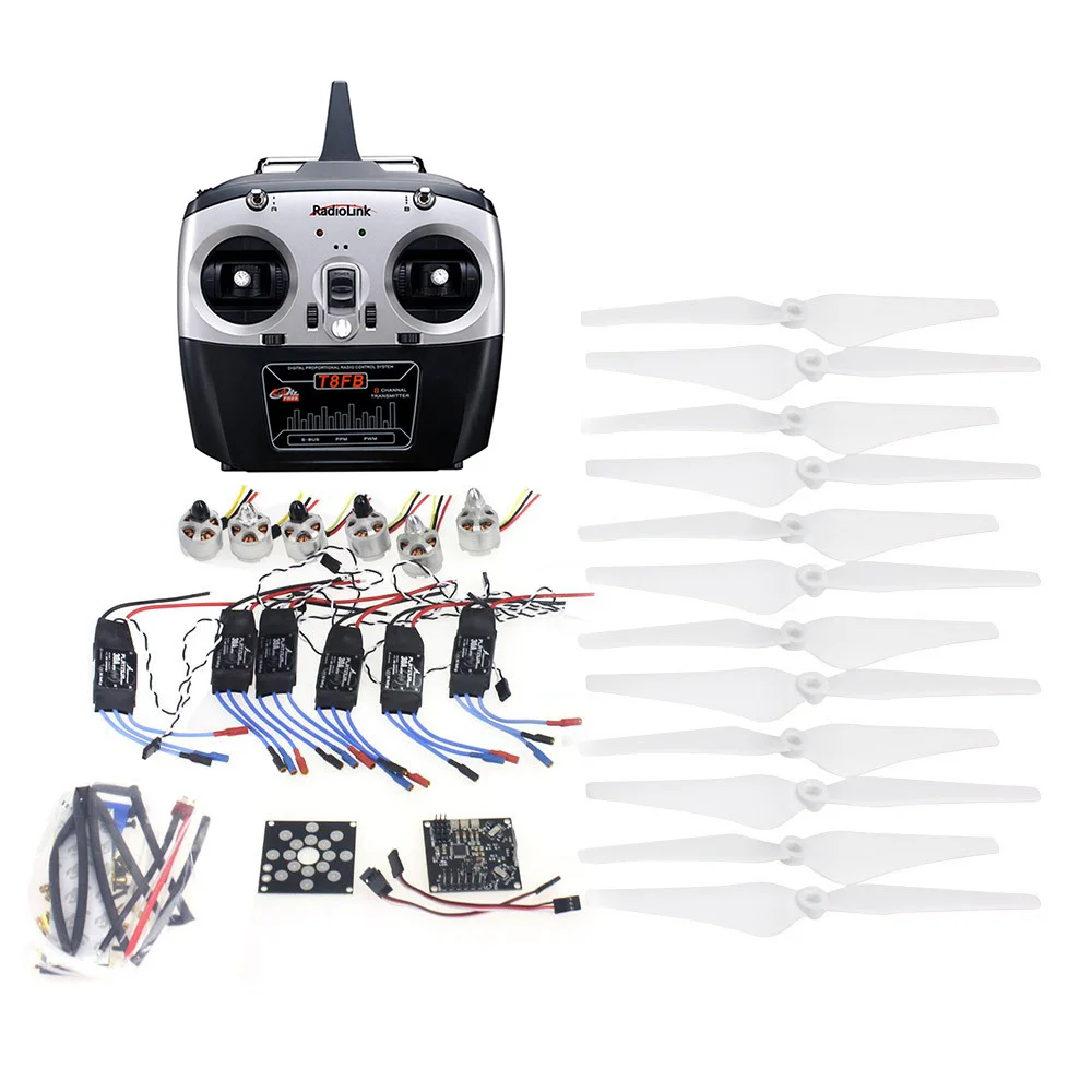 F14711-J RC HexaCopter ARF Electronic:30A ESC 920KV Motor KKMulticopter V2.3 Control Board  Propeller Radiolink T8FB RX&RX