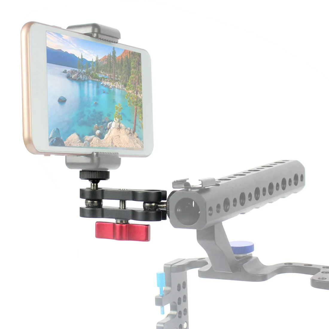 

4-Ring Hot Shoe Adapter Ring Microphone Mount for Zhiyun Smooth 4 Handle Gimbal Applied to Rode Microphone LED Video