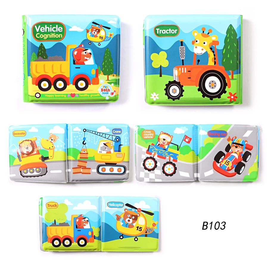 New Swimming Bathroom Toy Water Bath Books For Babies Cognitive Early Learning Animal,Digital Waterproof Books Educational Toys 6