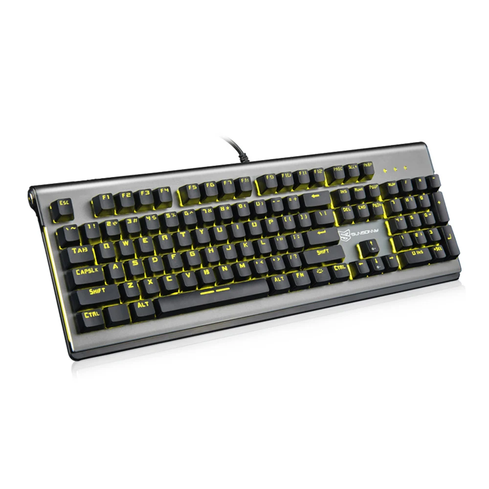 SUNSONNY S J6 Проводная Механическая игровая клавиатура синий переключатель