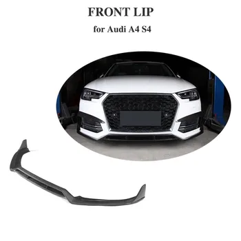 

For 2018 Audi S4 A4 S Line Front Bumper Protector Cover Carbon Fiber Bumper Apron Lip Spoiler