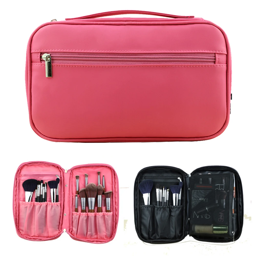 

1 PCS Protable Make Up Brush Organizer Travel Toiletry Handbag 2 Colors Cosmetic Storage Case Beauty Tool Pouch Bag