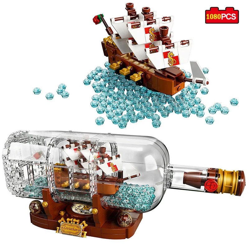 

Building Block Toys Creative Ideas Pirates Of The Caribbean Ship Compatible Legoed Technic Minecraft City Bricks Toys Kid WJ006
