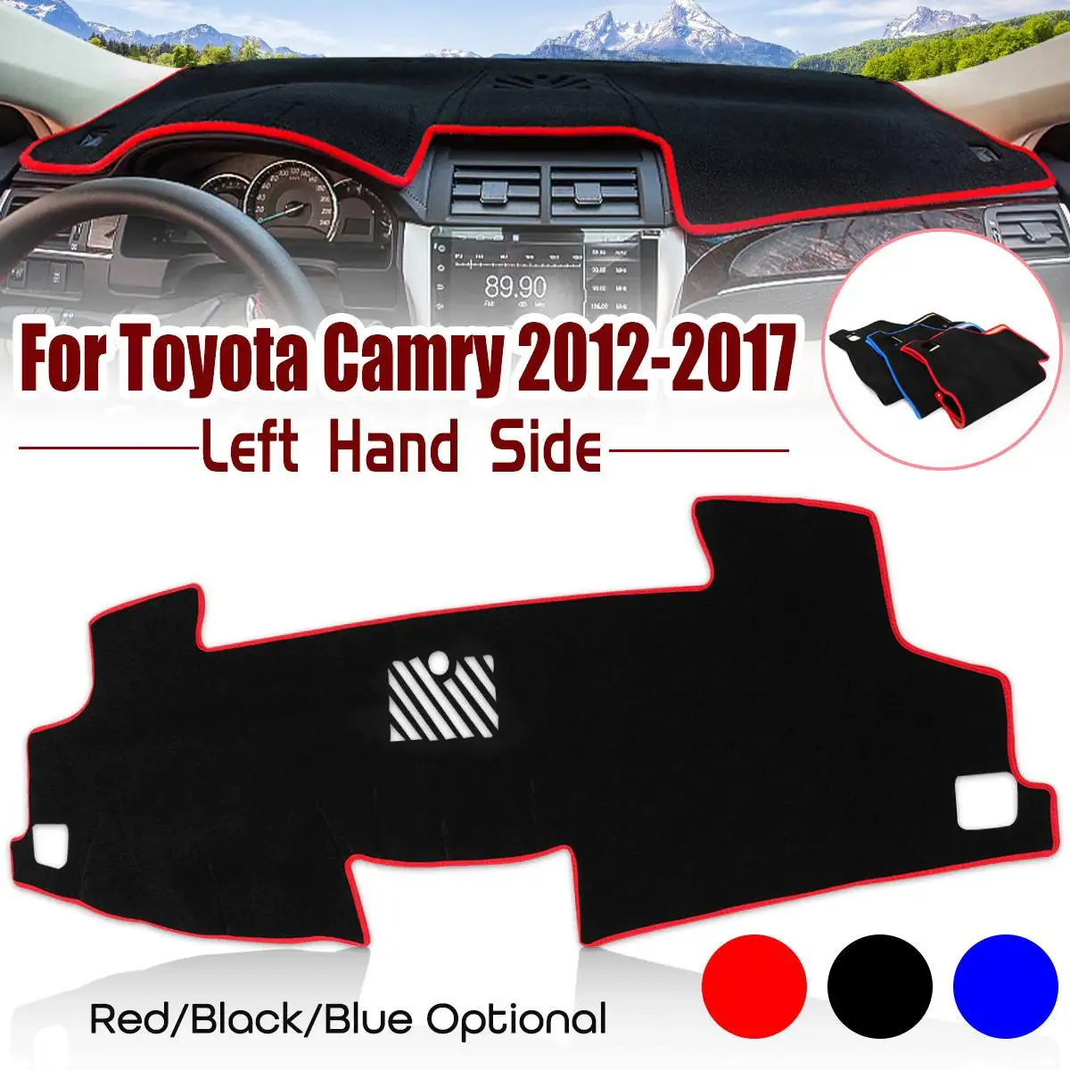 1x Car Dashboard Dash Non-Slip Mat Sun Cover Pad For Toyota Camry 2012-2017