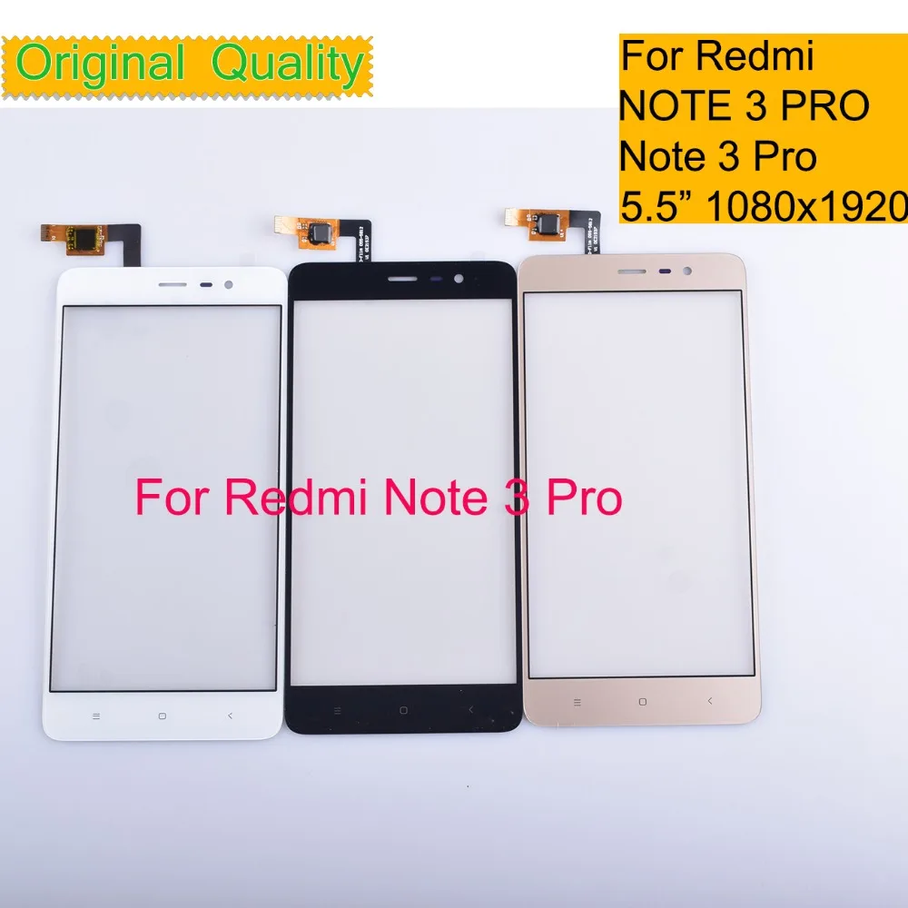 

10Pcs/lot ORIGINAL For Xiaomi Redmi Note 3 Pro Touch Screen Digitizer Touch Panel Sensor Front Outer Glass Note3 Pro Touchscreen