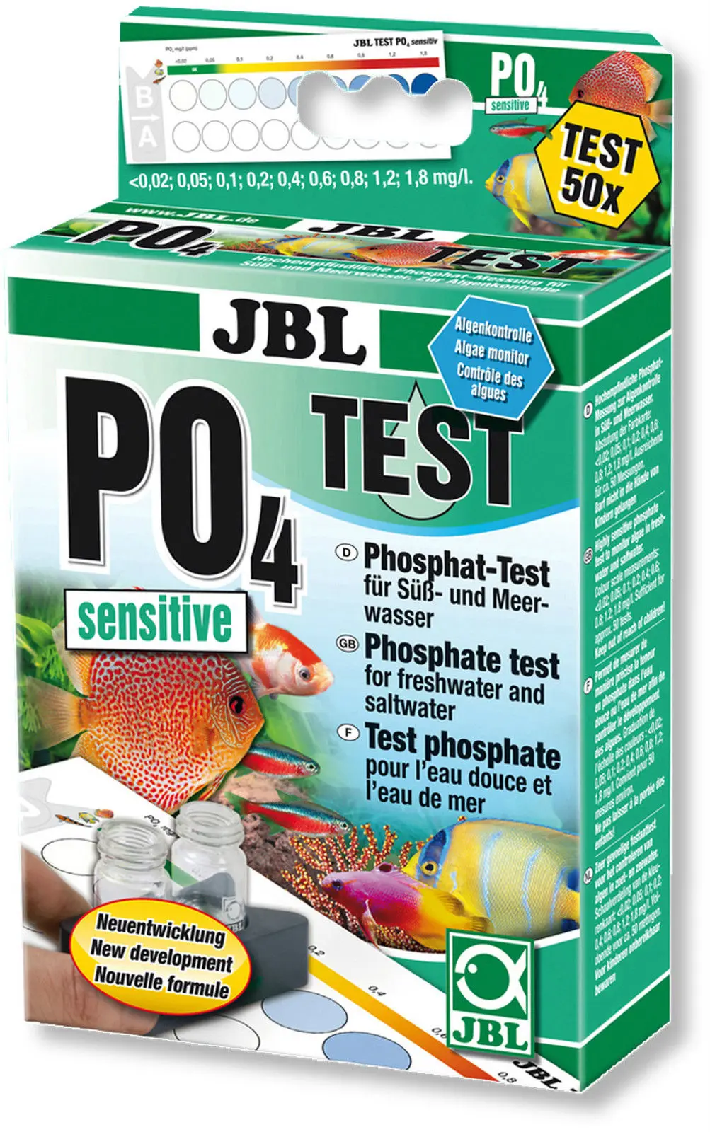 JBL PO4 фосфат чувствительный тест набор для пресноводных и морских аквариумов | Дом