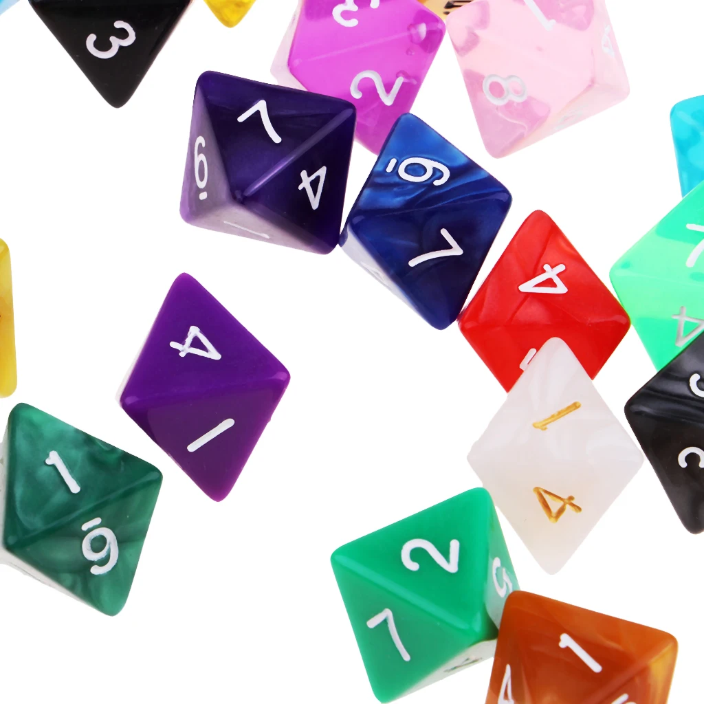 25 шт. D8 8 сторонняя кубики стол Настольная игра игрушки для Подземелья и Драконы