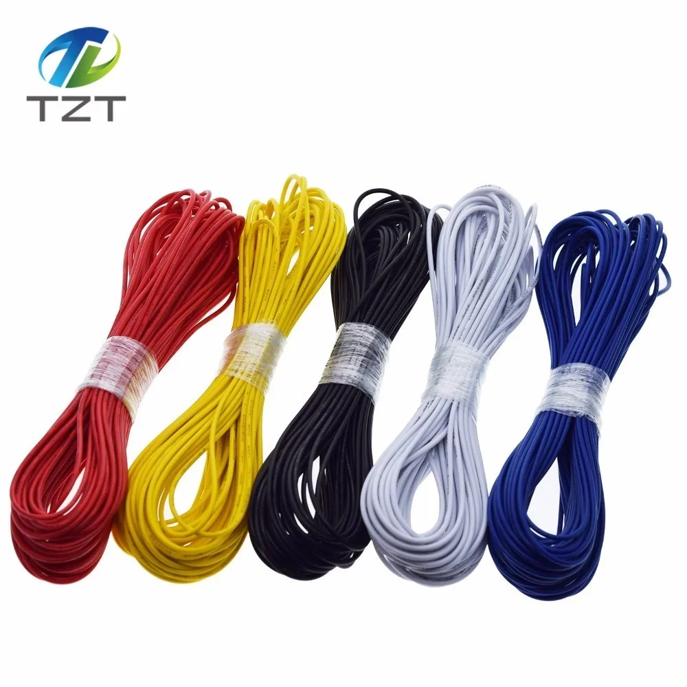 TZT 10 м UL1007 UL 1007 24AWG крюк провод 80C / 300V шнур DIY электрический кабель