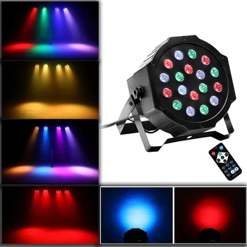 

RGB Disco Light Party Lights Disco Lamp 18LED Stage Light Crystal Magic Ball Bulb DMX Par Light 110-240V Disco Club 18w