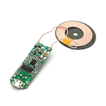 

Qi Wireless Charger PCBA Circuit Board Coil Wireless Charging Micro USB Port DIY quick chargedrop shopping