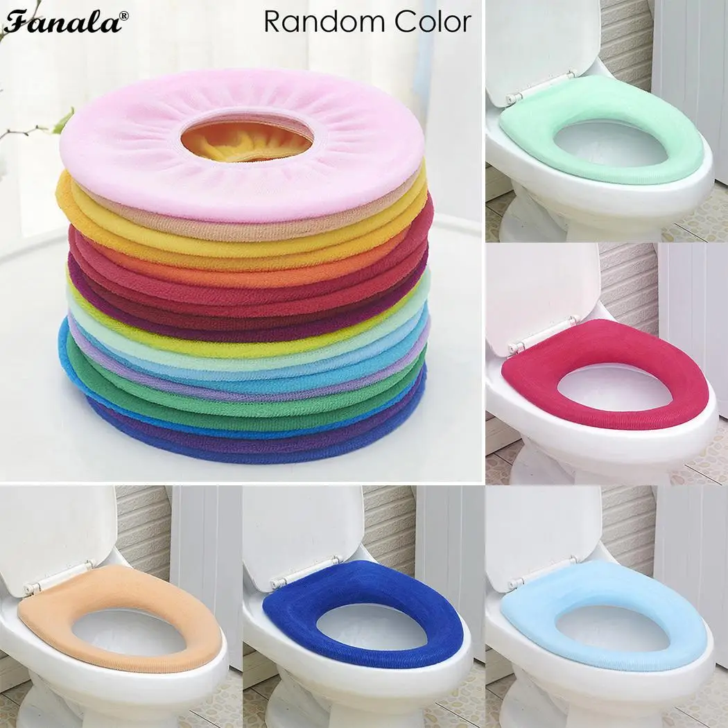 New Bathroom Washable Warmer Soft Toilet Closestool Seat Cover Lid Mat Cushion Random Pad 30cm/11.8inch | Дом и сад