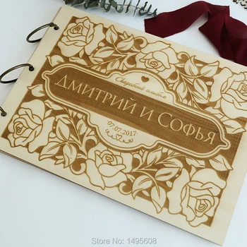 

Personalize Wooden Wedding Guest Book , Rustic Guest Book, Wedding signature book, Unique design of wooden guestbook,photo album