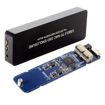 

Jimier Laptop Air Pro 2013 2014 2015 2016 SSD Portable Case USB 3.0 to 16+12 Pin Mobile Box HDD Enclosure