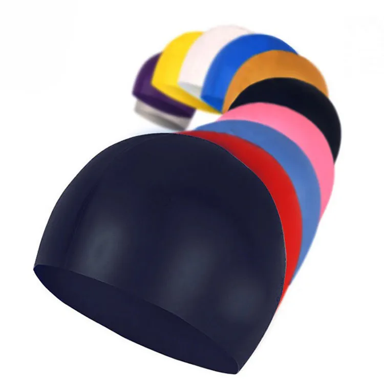 

Elastic Waterproof PU Fabric Protect Ears swimming wear hat Adults Waterproof swimming caps silicone swimming hat Protect Ears