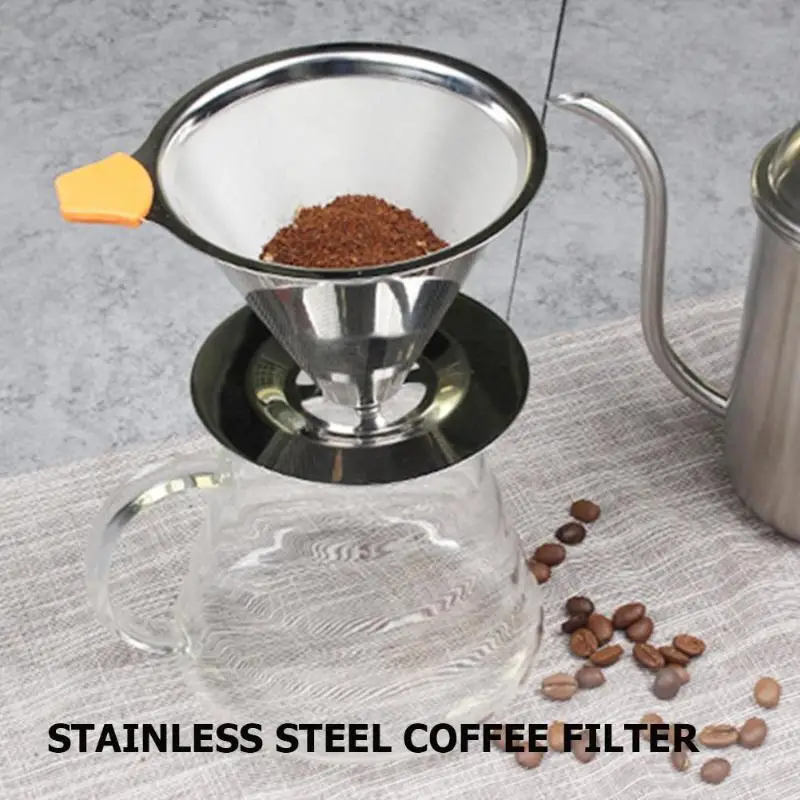 Stainless Steel Reusable Coffee Dripper Filter Double Layer Tea