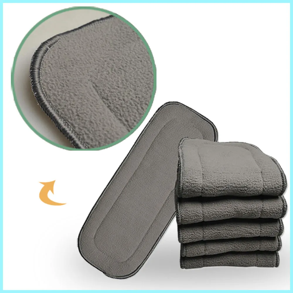 

1000pcs Bamboo Charcoal Inserts Absrobent Pads 5- layers For Pocket Diapers
