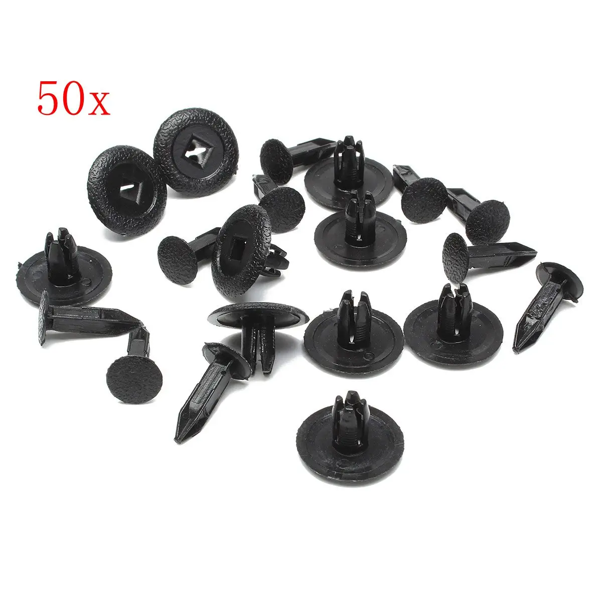 

50Pcs Auto Bumper Fastener 6mm Hole Rivet Retainer Push Engine Cover /fender Car Door Trim Panel Clip Fasteners for Suzuki Mazda