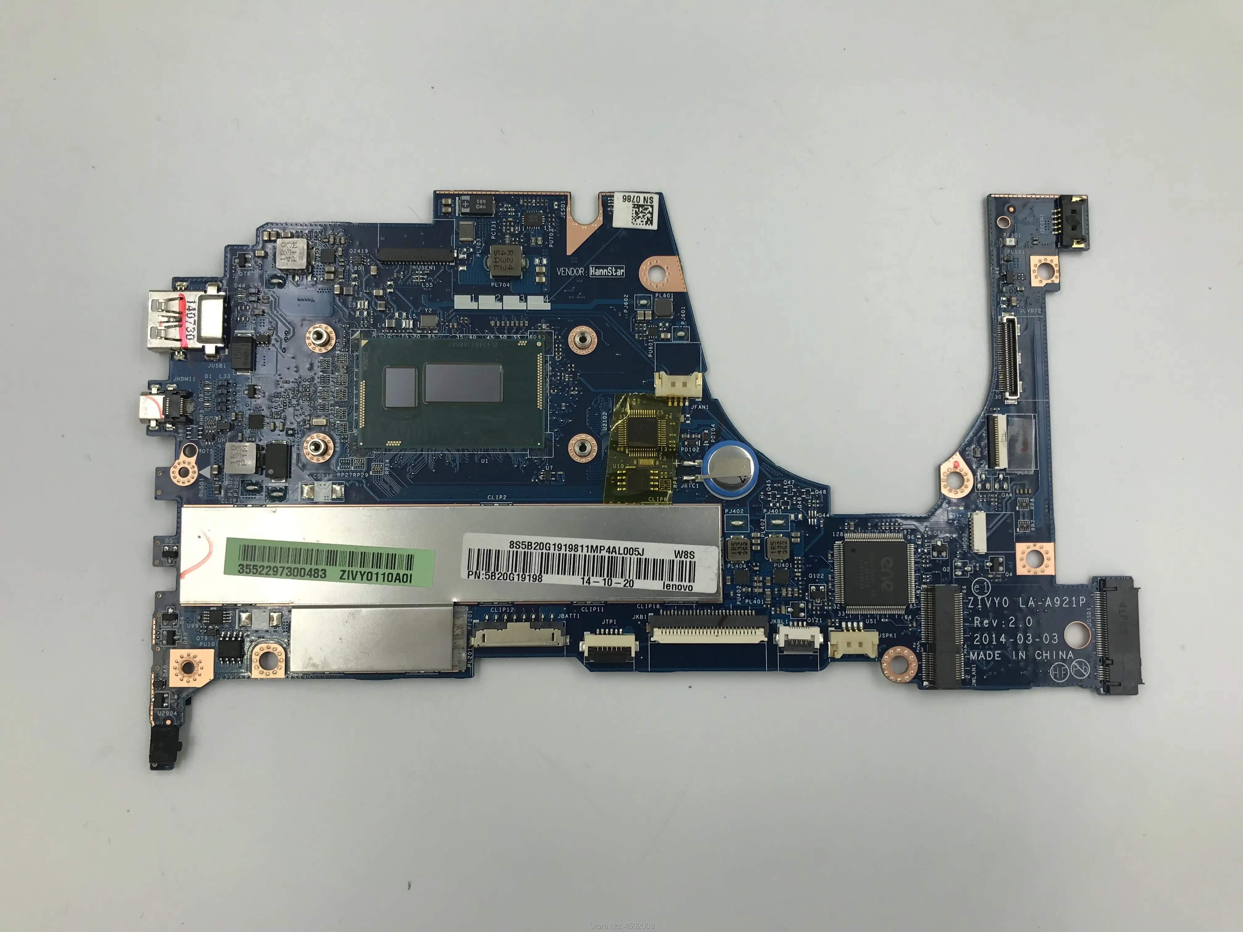 Для lenovo Yoga2 13 5B20G19198 LA-A921P материнская плата для ноутбука с I5-4210U 8 ГБ 100%