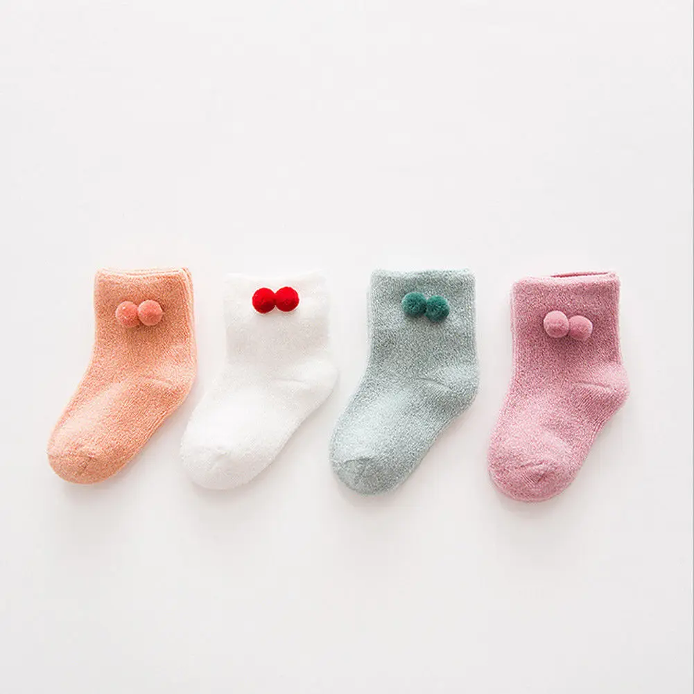 

Emmababy 2-11Y 4Pair/set Newborn Baby Boys Girls Infant Toddler Kids Lovely Soft Cotton Anti Slip Socks