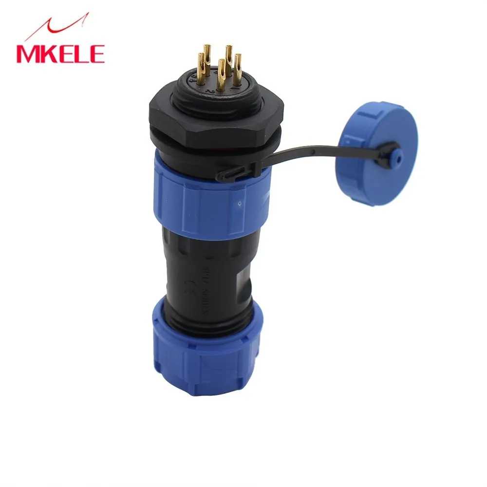 SP17backnut Waterdichte Connector 5Pin IP68 Male Plug & Vrouwelijke Socket Kabel Luchtvaart Connectoren