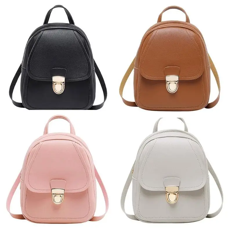 

Fashion Women Mini Backpack PU Leather Girl Schoolbags Travel Shoulder Bag