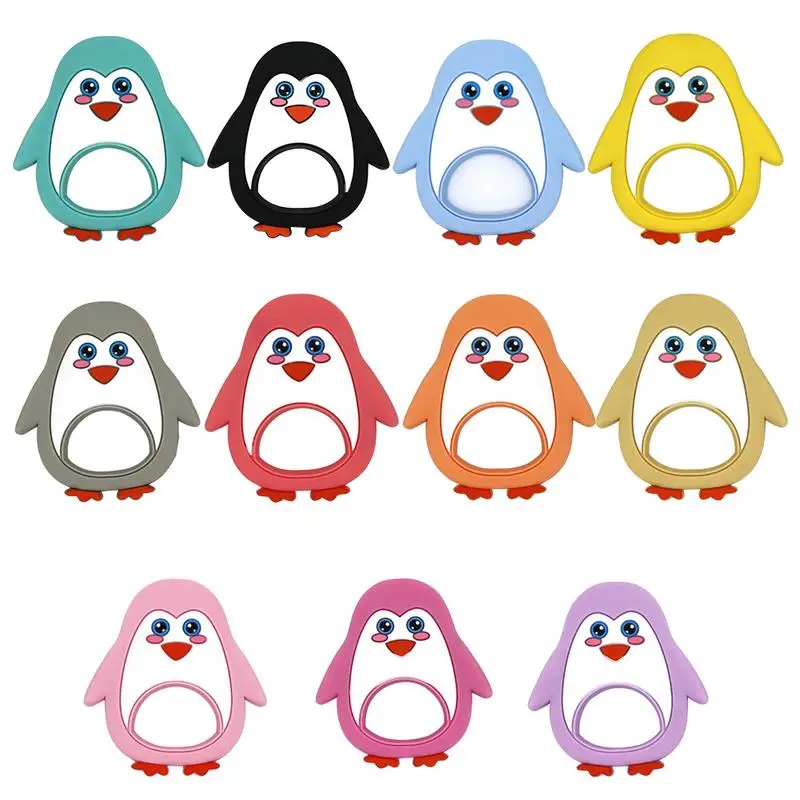 

Penguin Teether Baby Silicone Teething Toy DIY Pacifier Chain Baby Teething Beads BPA Free Food Grade Silicone