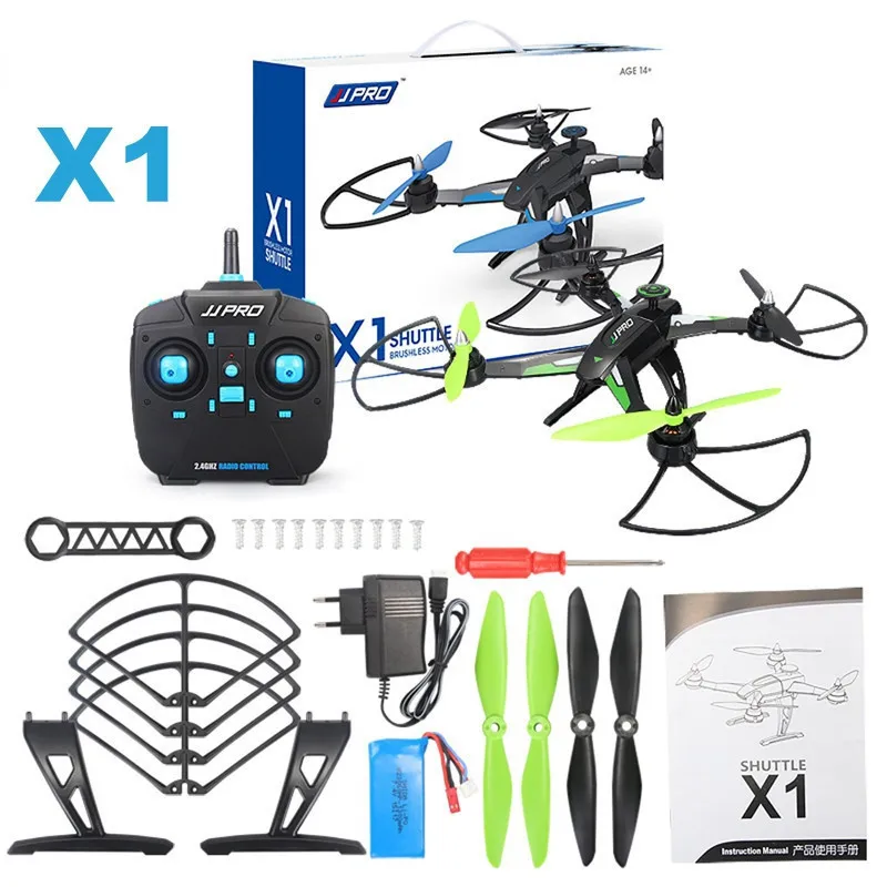 JJR/C JJRC X1 With Brushless Motor 2.4G 4CH 6-Axis Roll Flips Toys Gift RC Drones Quadcopter RTF Vs MJX X101 X102H X8G CX20