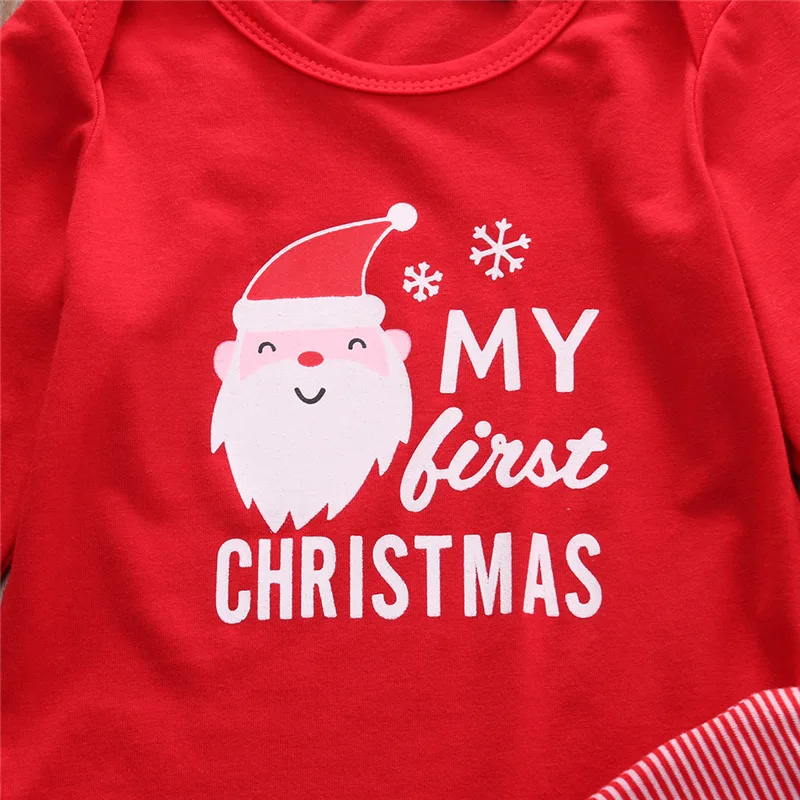 Детский комплект одежды для малышей My First Christmas хлопковое боди с длинными