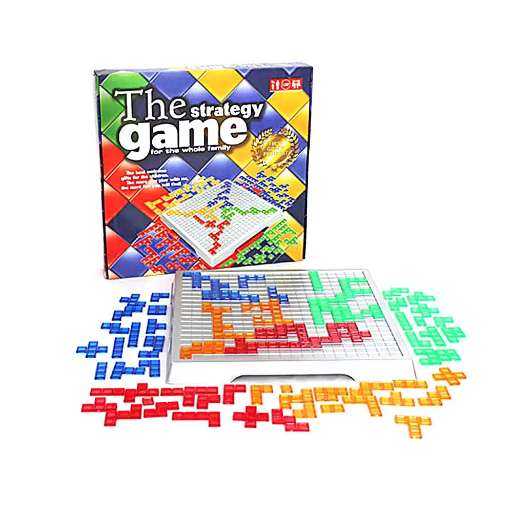 

The Strategy Game Blokus Board Game Educational Toys 484 Squares Game Easy To Play For Children Russian Box Series Indoor Games