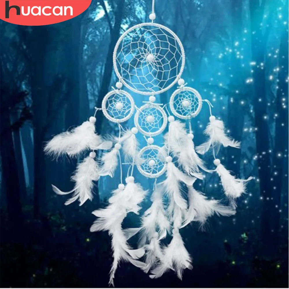 

HUACAN 5D DIY Diamond Painting Dream Catcher Diamond Painting Cross Stitch Diamond Mosaic Embroidery Handicraft Wall Sticker