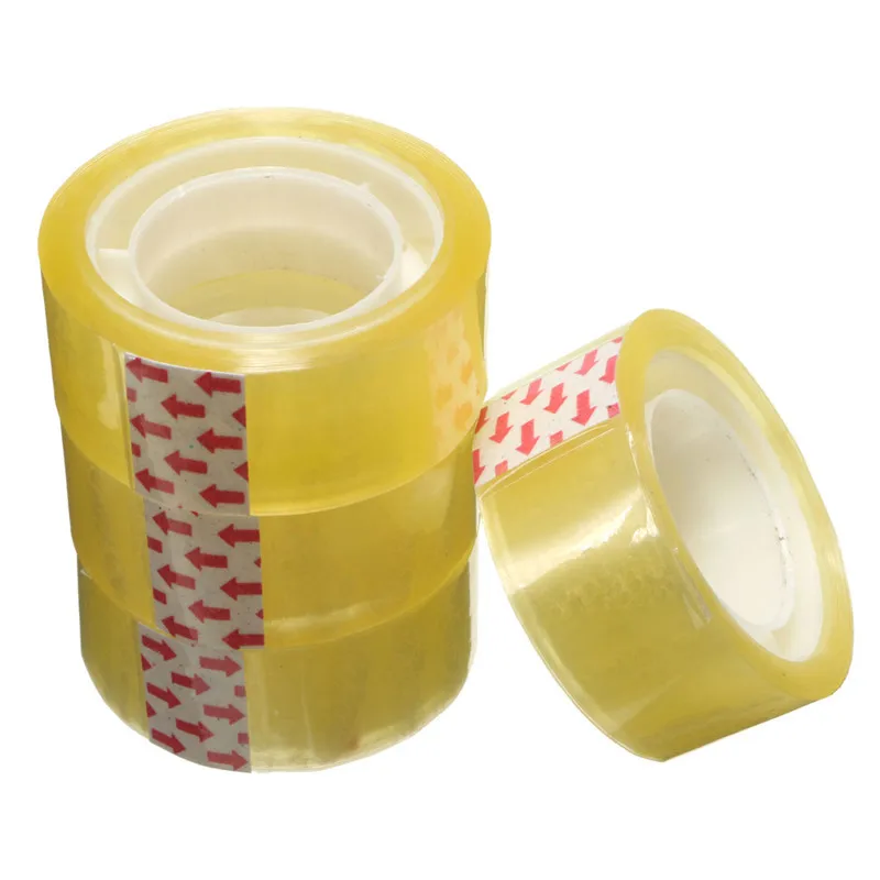 

4pc Width 15mm Clear Transparent packing tapes Sealing Sticky tape Rolls Home Office industry Packing Supplies OPP Adhesive