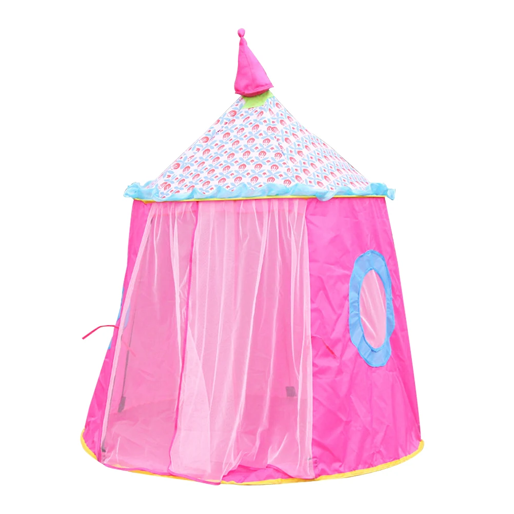 

Cute Playhouse Girls Princess Castle Children Kids Outdoor Play Tent (Pink & Blue )
