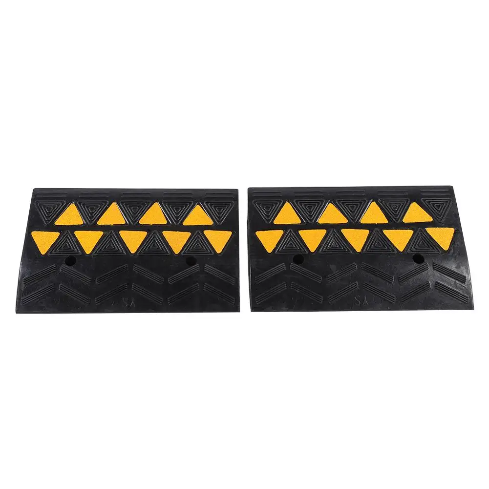 

2pcs Heavy Duty Rubber Curb Ramps Driveway Car Vehicle Wheelchair Threshold Ramp Tool