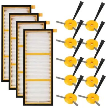 

Replenishment Kit Compatible Shark Ion Robot Rv750, Rv720, Rv700, Rv750C, Rv755. 14 Pack (4 Filter + 10 Side Brush)
