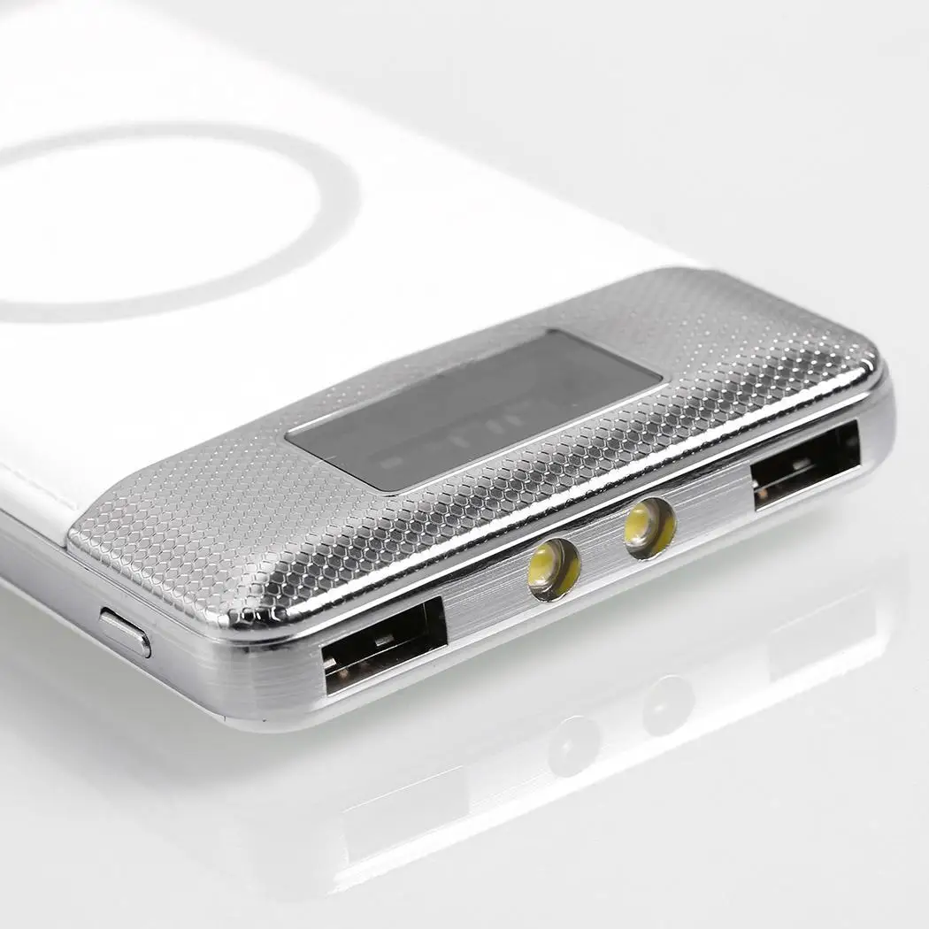 Portable Dual USB Wireless Charger Power Bank with LED Digital Display Portable Dual USB Wireless Charger Power Bank with LED Digital Display
