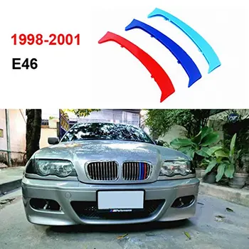 

for BMW 3 Series E46 1998-2001 Front Grille Trim Strips Grill Cover Decoration Sticker Car Accessories Auto Part