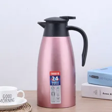 Термоизоляционные бутылки для воды из нержавеющей стали с рукояткой, термос для кофе с двойными стенками 2000 мл